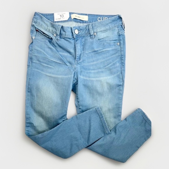 Slink Light Wash 5Pocket Curvy Slink Ankle Legging Jeans Size 10 - Picture 1 of 11